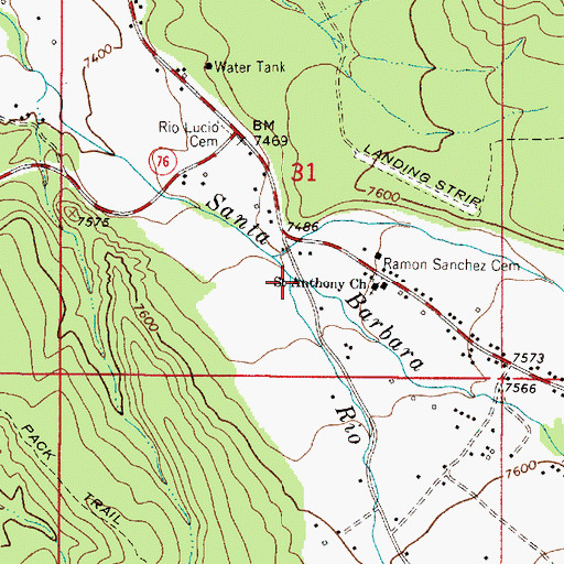 Topographic Map of Rio Chiquito, NM