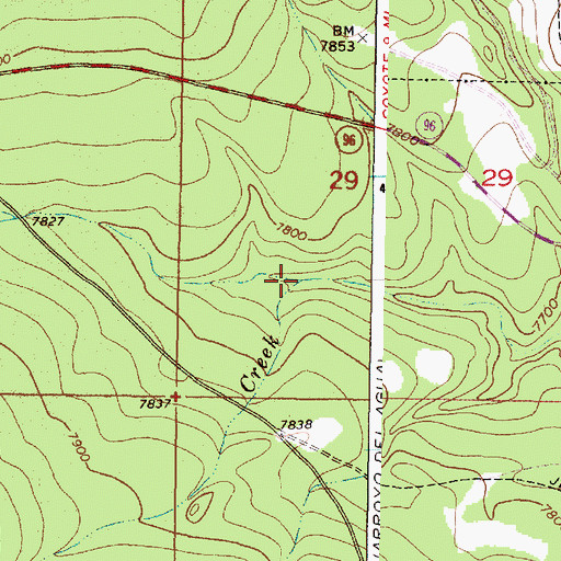 Topographic Map of Rito del Ojo, NM