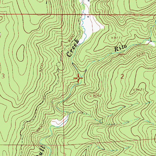 Topographic Map of Rito de las Quemazones, NM