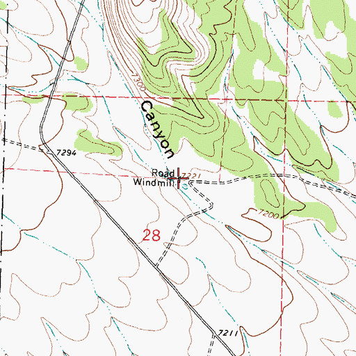 Topographic Map of Road Windmill, NM