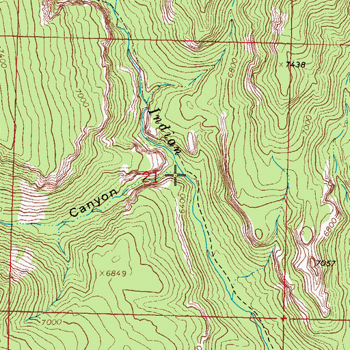Topographic Map of Roberts Canyon, NM