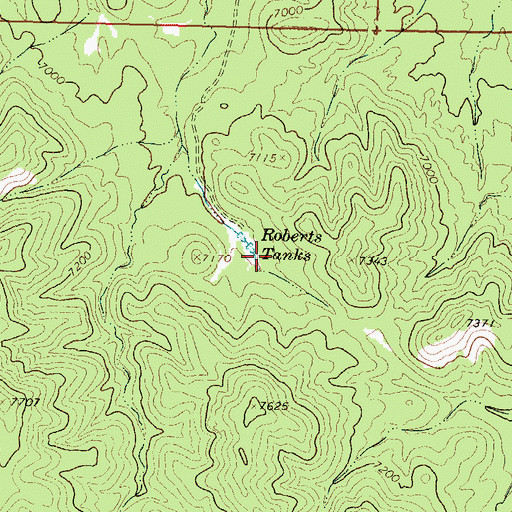 Topographic Map of Roberts Tanks, NM