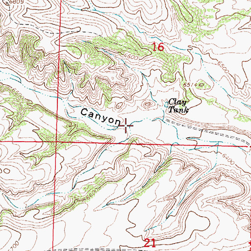 Topographic Map of Rock Springs Canyon, NM