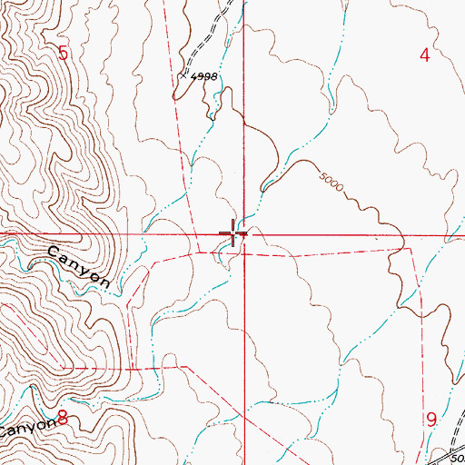 Topographic Map of Rough Canyon, NM