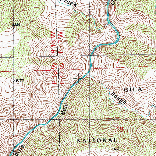 Topographic Map of Rough Canyon, NM