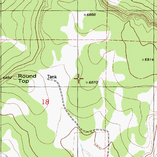 Topographic Map of Round Top, NM