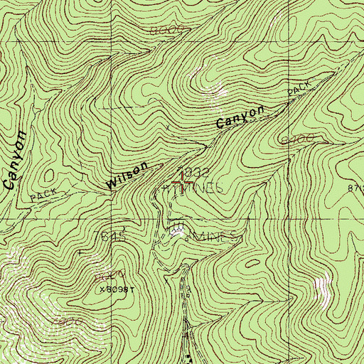 Topographic Map of Royal John Mine, NM