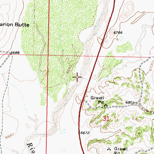 Topographic Map of San Pablo Canyon, NM