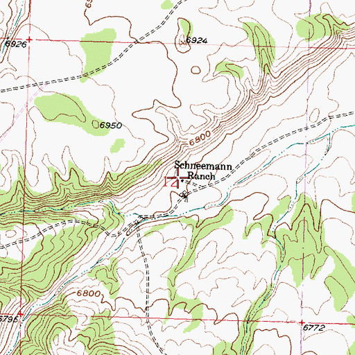 Topographic Map of Schneemann Ranch, NM