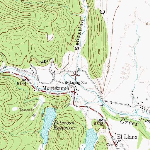 Topographic Map of Sebastian Canyon, NM