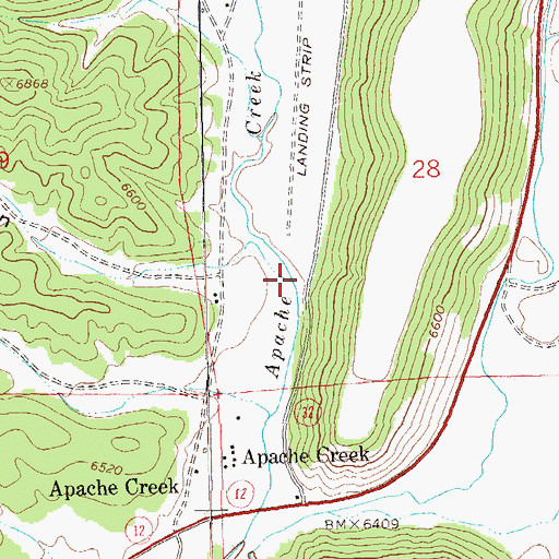 Topographic Map of Second Apache Canyon, NM