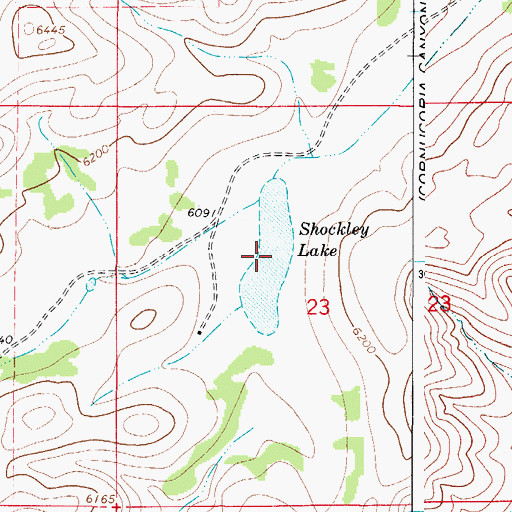 Topographic Map of Shockley Lake, NM