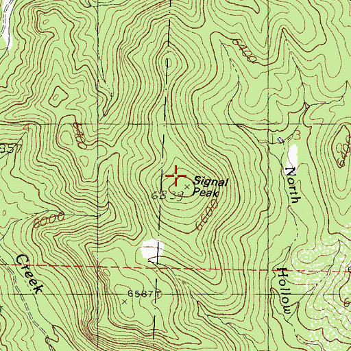 Topographic Map of Signal Peak, NM