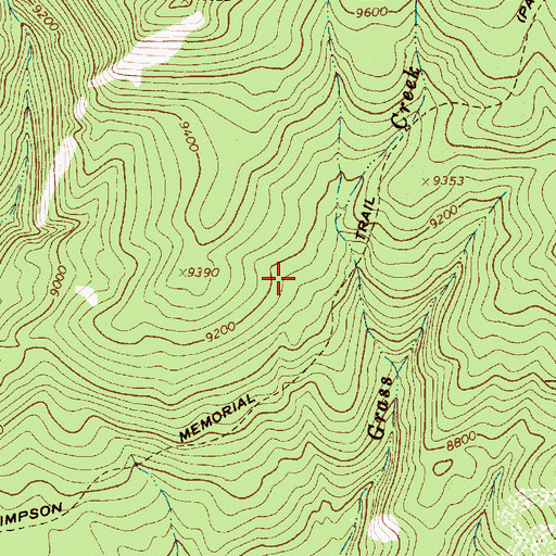 Topographic Map of Simpson Memorial Trail, NM
