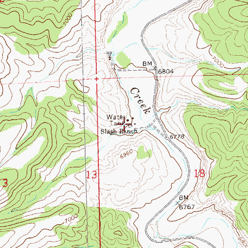 Topographic Map of Slash Ranch, NM