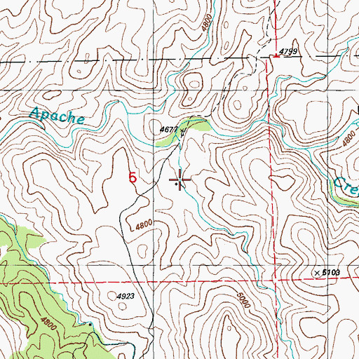 Topographic Map of Smith Ranch, NM