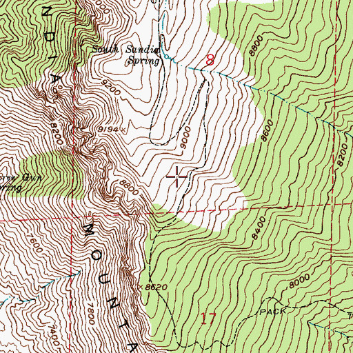 Topographic Map of South Sandia Spring, NM