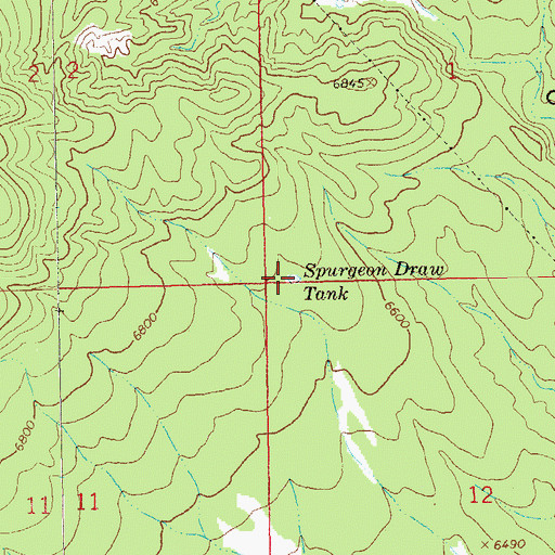 Topographic Map of Spurgeon Draw Tank, NM