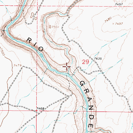 Topographic Map of Sunshine Valley, NM