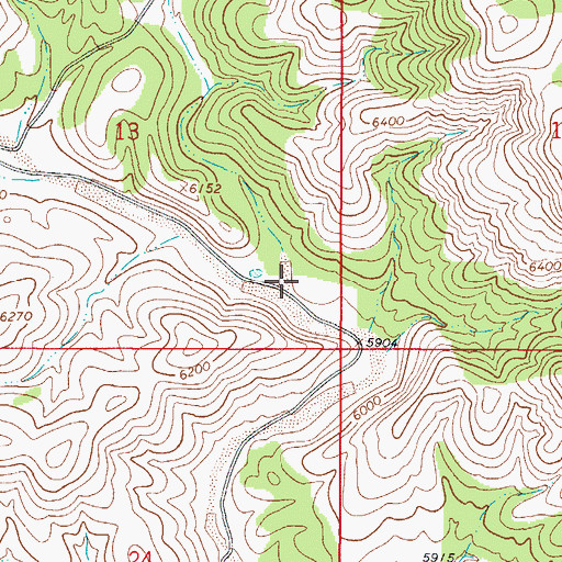 Topographic Map of Surveyors Canyon, NM