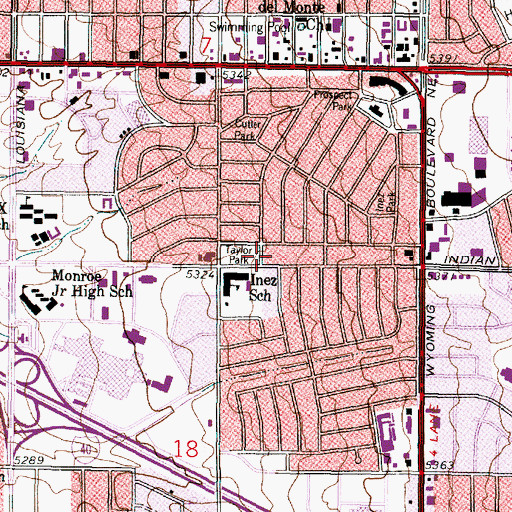 Topographic Map of Taylor Park, NM