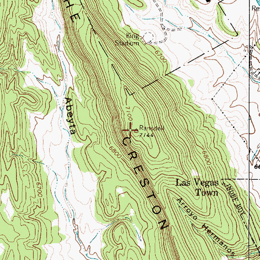 Topographic Map of The Creston, NM