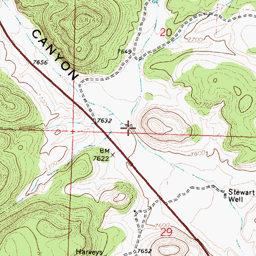 Topographic Map of Thompson Canyon, NM