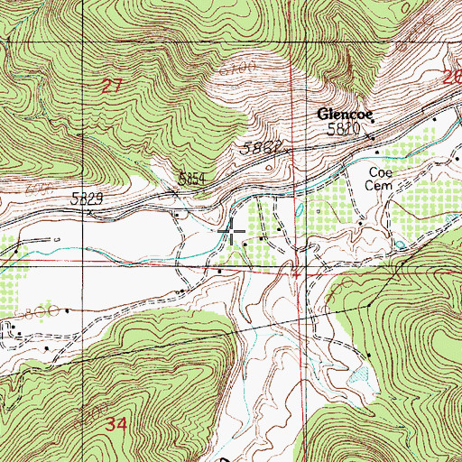 Topographic Map of Tunstall Canyon, NM