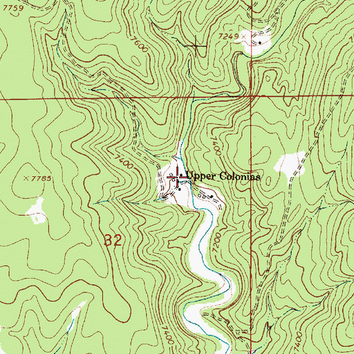 Topographic Map of Upper Colonias, NM