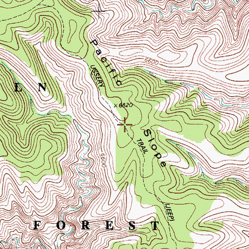 Topographic Map of Ussery Trail, NM