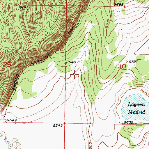 Topographic Map of Valle de la Grulla, NM