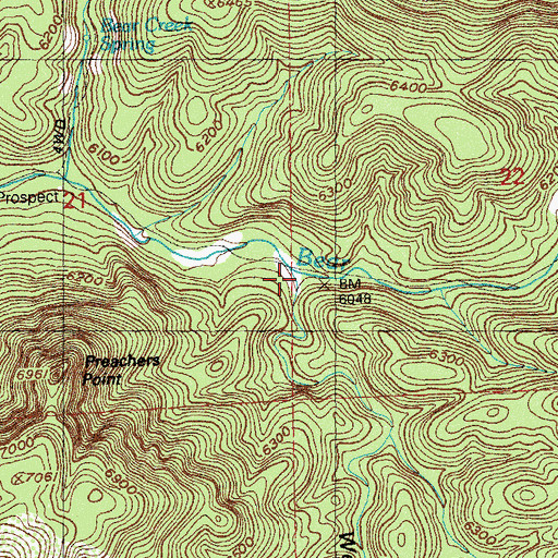 Topographic Map of Webb Gulch, NM