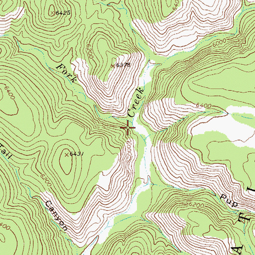 Topographic Map of West Fork Pueblo Creek, NM
