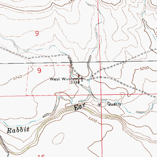 Topographic Map of West Windmill, NM