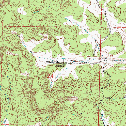 Topographic Map of White House Ranch, NM