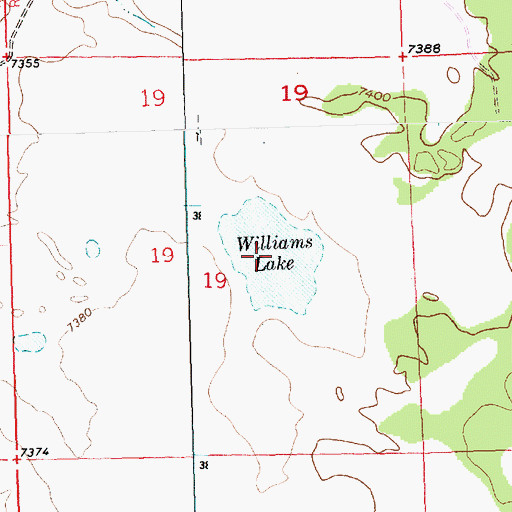 Topographic Map of Williams Lake, NM