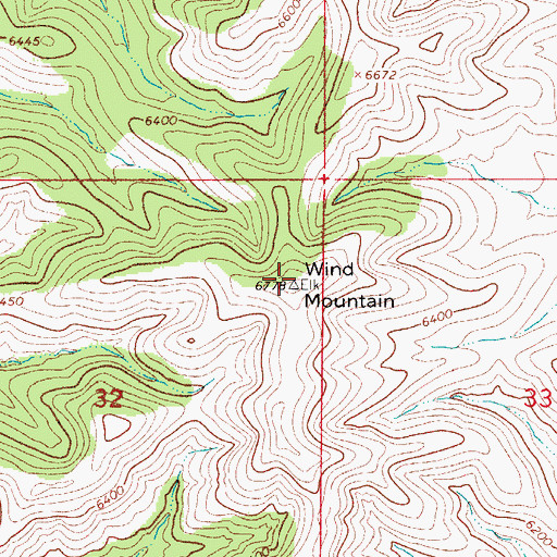 Topographic Map of Wind Mountain, NM