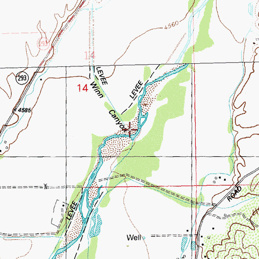 Topographic Map of Winn Canyon, NM