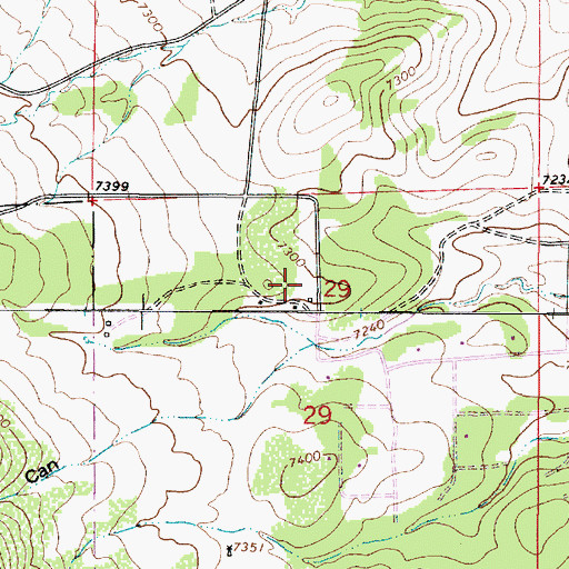 Topographic Map of Pfingsten Ranch, NM
