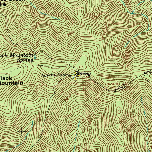Topographic Map of Apache Spring, NM