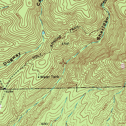 Topographic Map of Lower Seridan Spring, NM