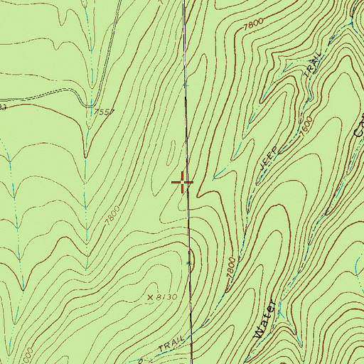 Topographic Map of Rainy Mesa Divide, NM