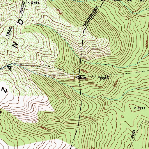 Topographic Map of Bosque Trail, NM