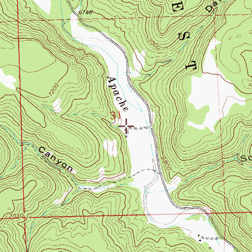 Topographic Map of Apache Creek Deaf Ranch, NM