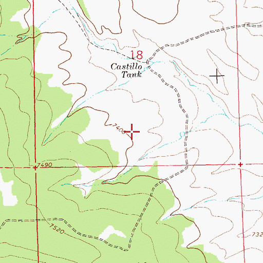 Topographic Map of Kline Tank, NM