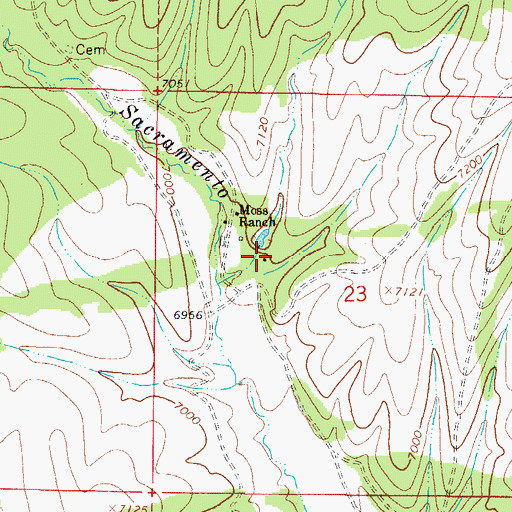 Topographic Map of Timberon Lodge, NM