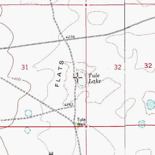 Topographic Map of Tule Lake, NM