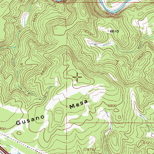 Topographic Map of Cerro del Oso, NM