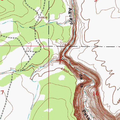 Topographic Map of Arroyo Noria, NM