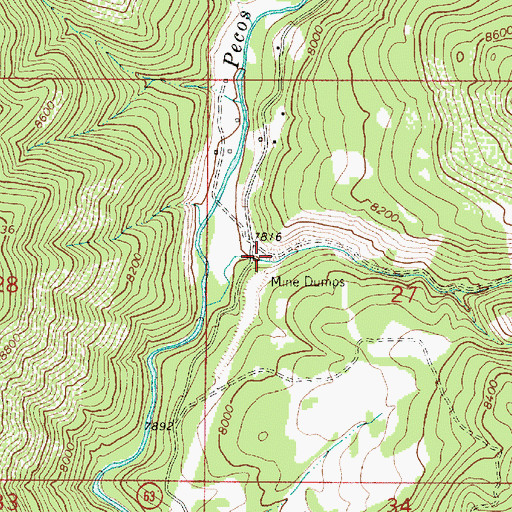 Topographic Map of Willow Creek Campground, NM